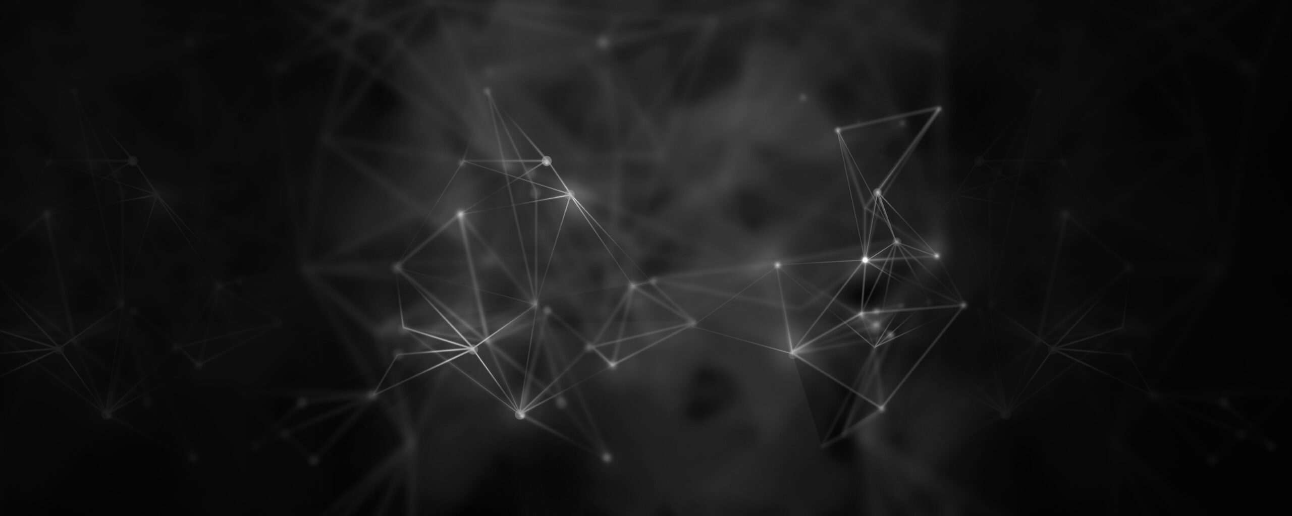 Dark abstract image of a network cloud.